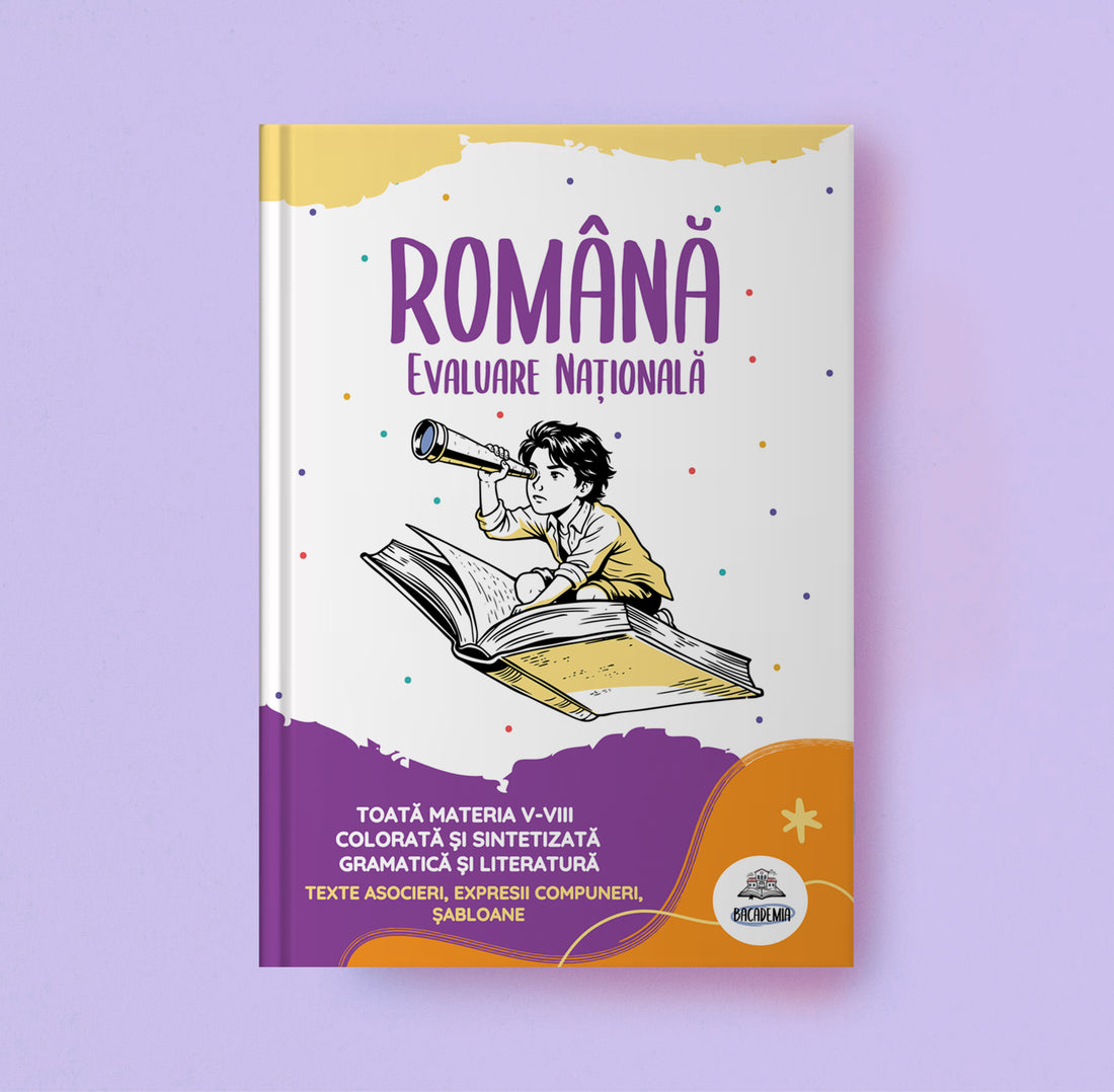 Carte Română Evaluare Națională - Bacademia (Toată Materia V-VIII: Gramatică și Literatură)